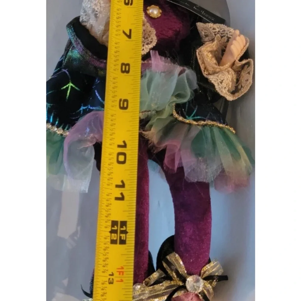 16” Halloween Elf Doll Mantel Shelf Decor Butterfly Rhinestones by Nicole Miller